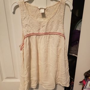 Cream colored tank